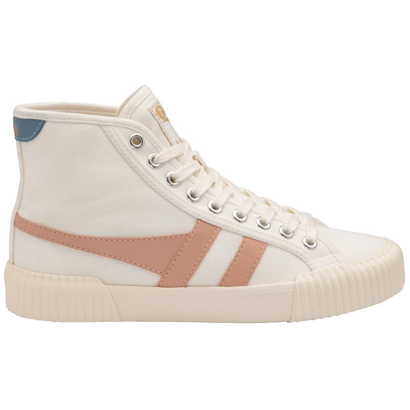 Basket Gola Vegan Classics High Plimsoll Femme Blanche | 5768-BXNTU