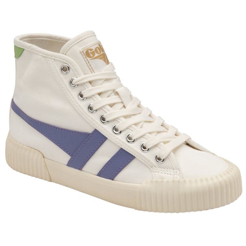 Basket Gola Vegan Classics High Plimsoll Femme Blanche | 5934-VKBRA