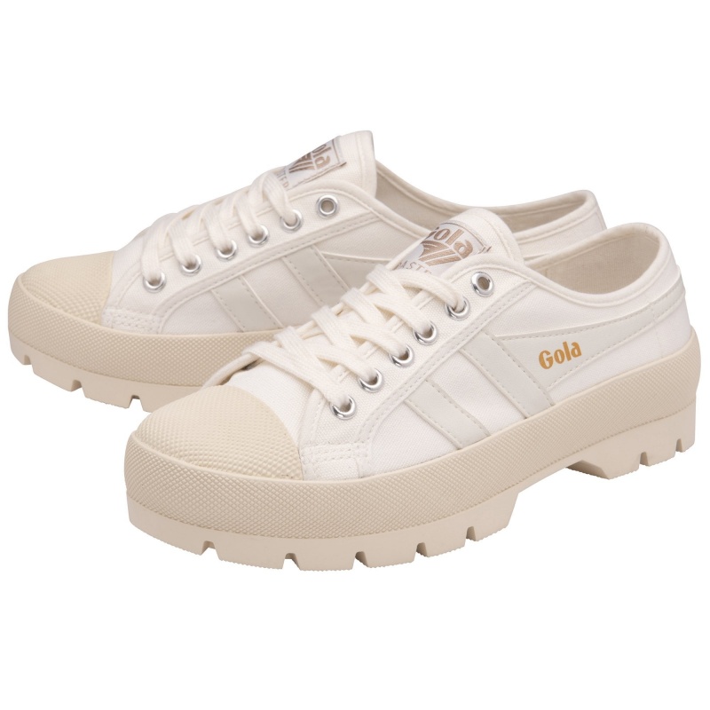 Basket Gola Vegan Classics Peak Femme Blanche | 5073-LHMDS