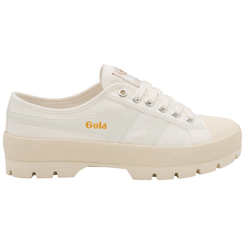 Basket Gola Vegan Classics Peak Femme Blanche | 5073-LHMDS