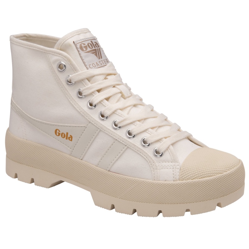 Basket Gola Vegan Classics Peak High Femme Blanche | 2951-RHPYE