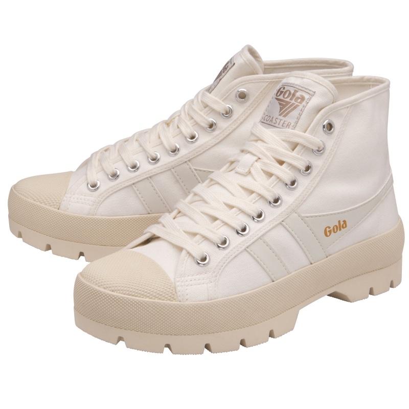 Basket Gola Vegan Classics Peak High Femme Blanche | 2951-RHPYE