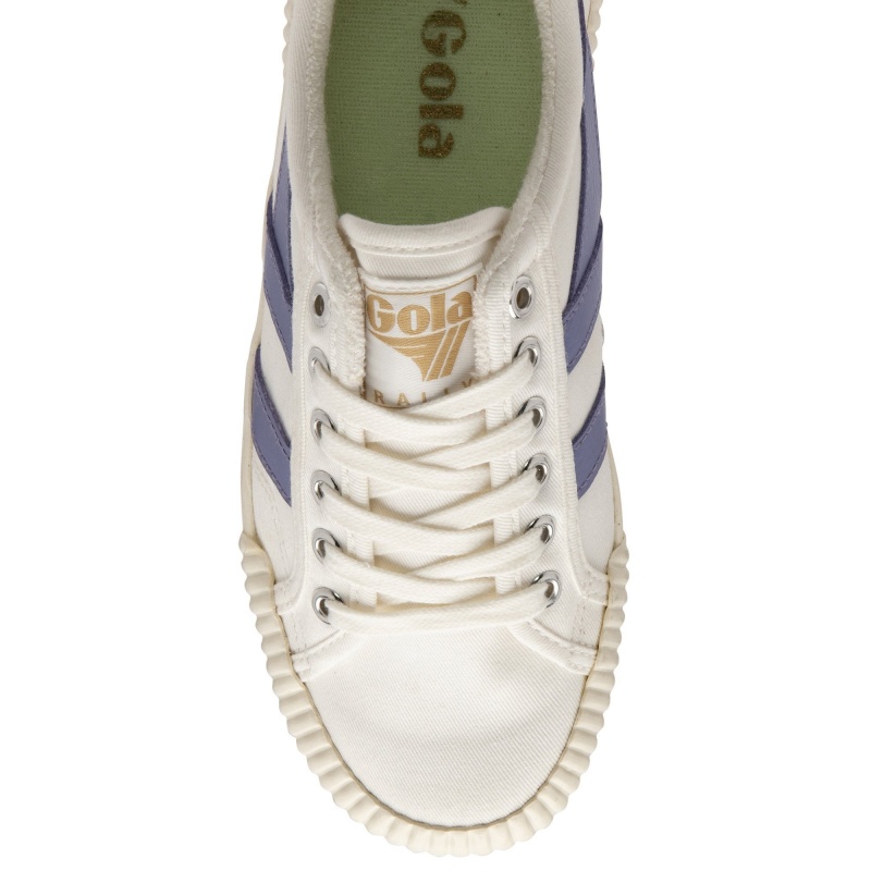 Basket Gola Vegan Classics Plimsoll Femme Blanche | 6430-BLGIE