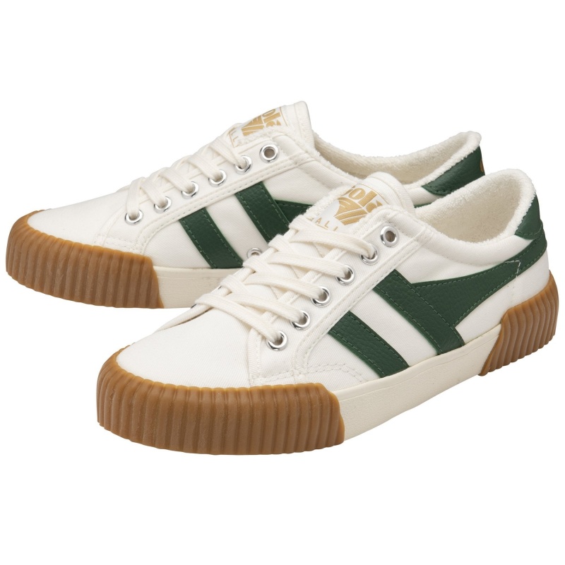 Basket Gola Vegan Classics Plimsoll Femme Blanche | 0283-XIOAM