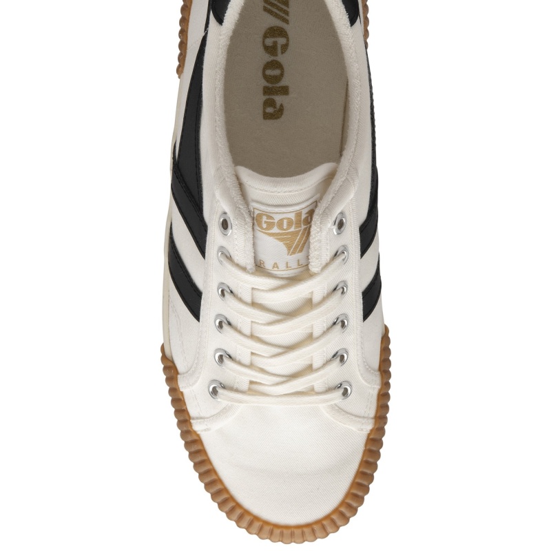 Basket Gola Vegan Classics Plimsoll Femme Blanche | 5173-SGENK