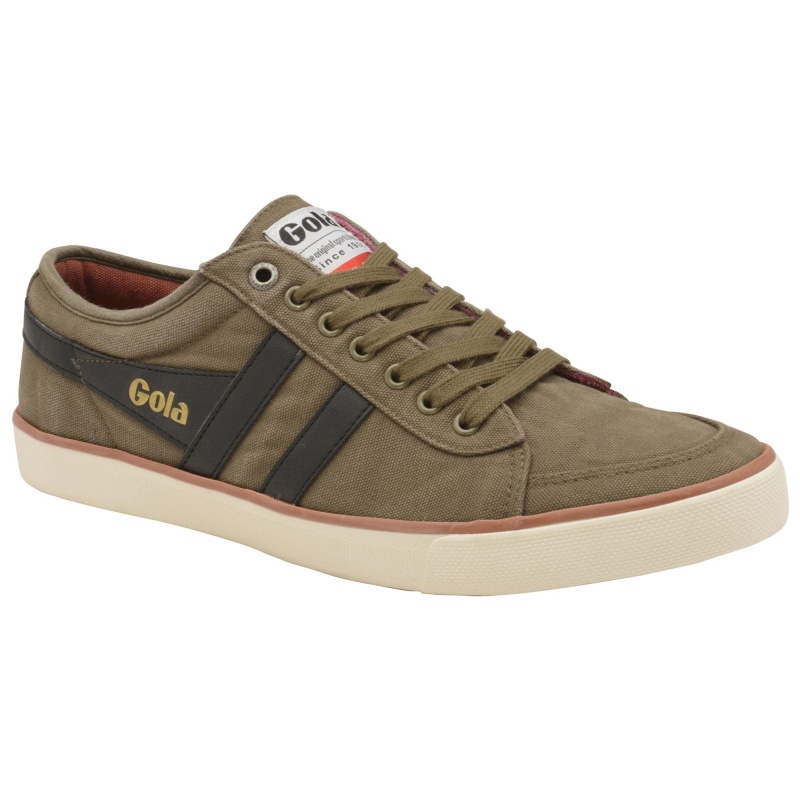 Basket Gola Vegan Classics Plimsoll Homme Kaki | 2758-IWKSE