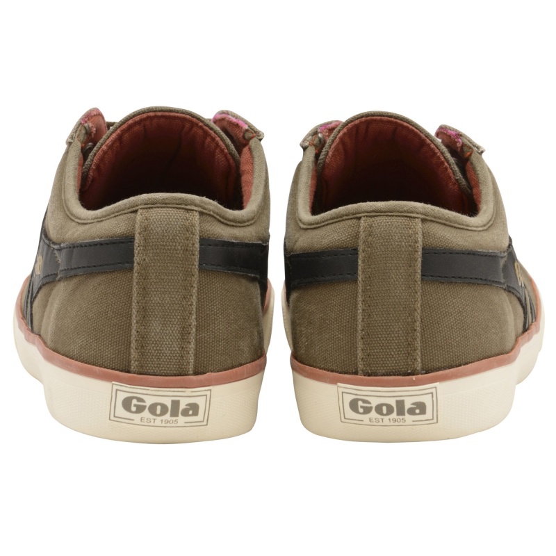 Basket Gola Vegan Classics Plimsoll Homme Kaki | 2758-IWKSE