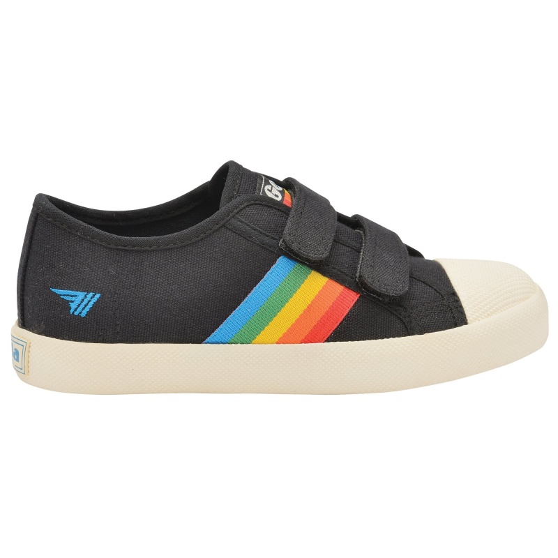 Basket Gola Vegan Classics Rainbow Brides Enfant Noir | 5490-WARTE