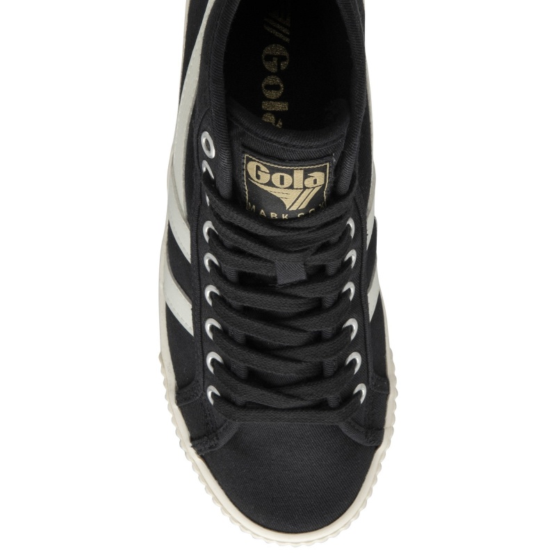 Basket Gola Vegan Classics Tennis High Femme Noir | 1725-INLMU