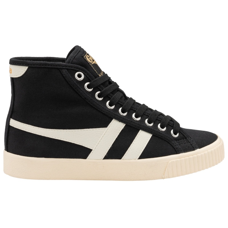 Basket Gola Vegan Classics Tennis High Femme Noir | 1725-INLMU