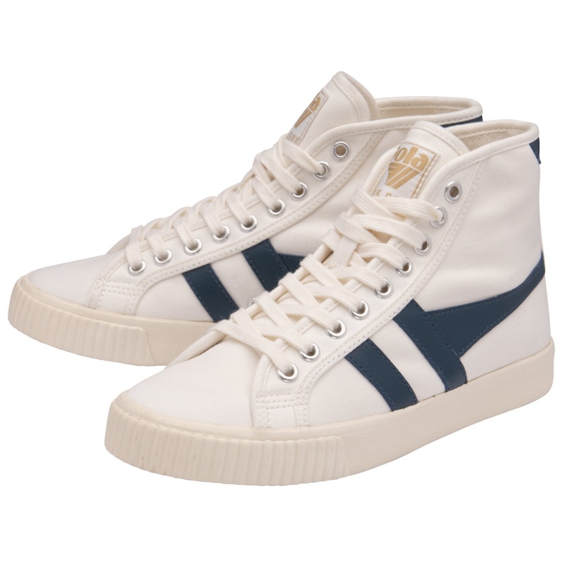 Basket Gola Vegan Classics Tennis High Femme Blanche | 1608-BELGH