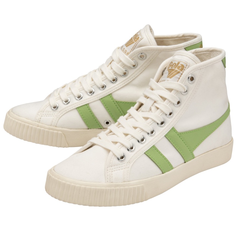 Basket Gola Vegan Classics Tennis High Femme Blanche | 8750-QNSXC