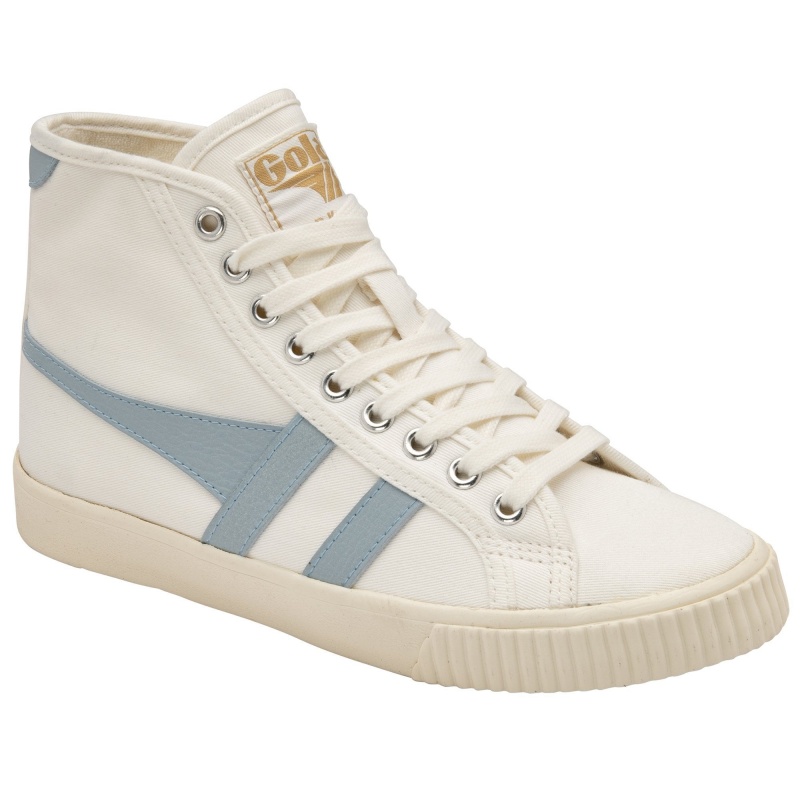 Basket Gola Vegan Classics Tennis High Femme Blanche | 1735-FEBGN