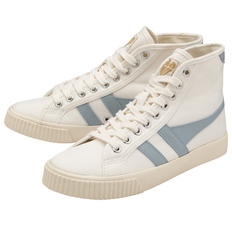 Basket Gola Vegan Classics Tennis High Femme Blanche | 1735-FEBGN