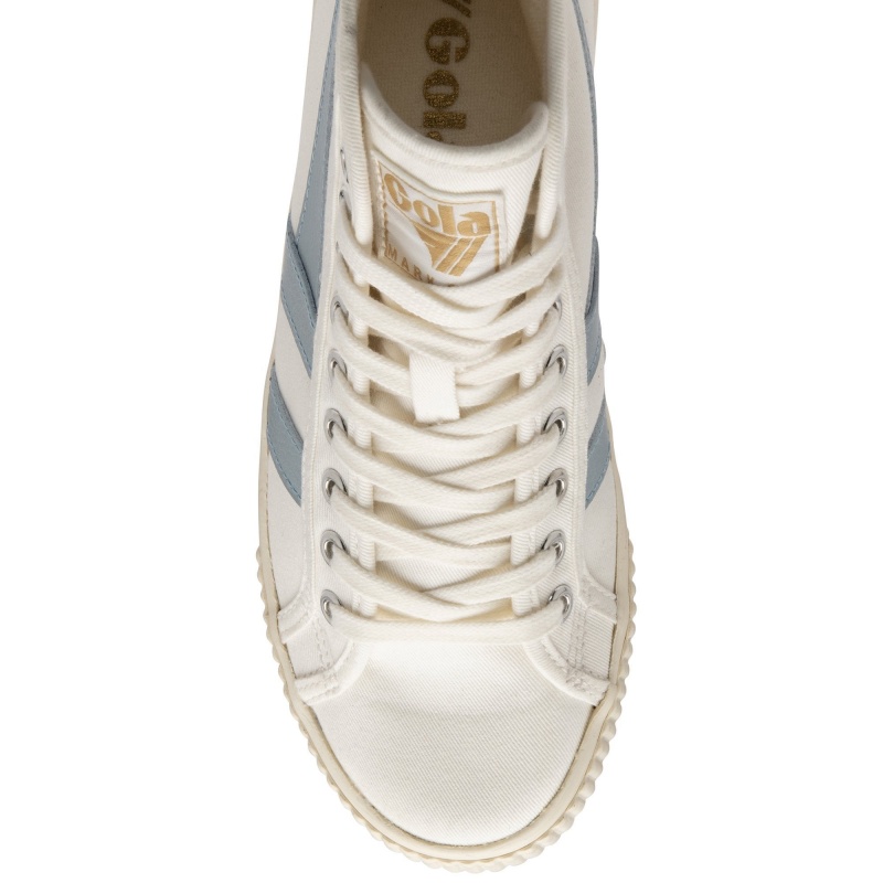 Basket Gola Vegan Classics Tennis High Femme Blanche | 1735-FEBGN