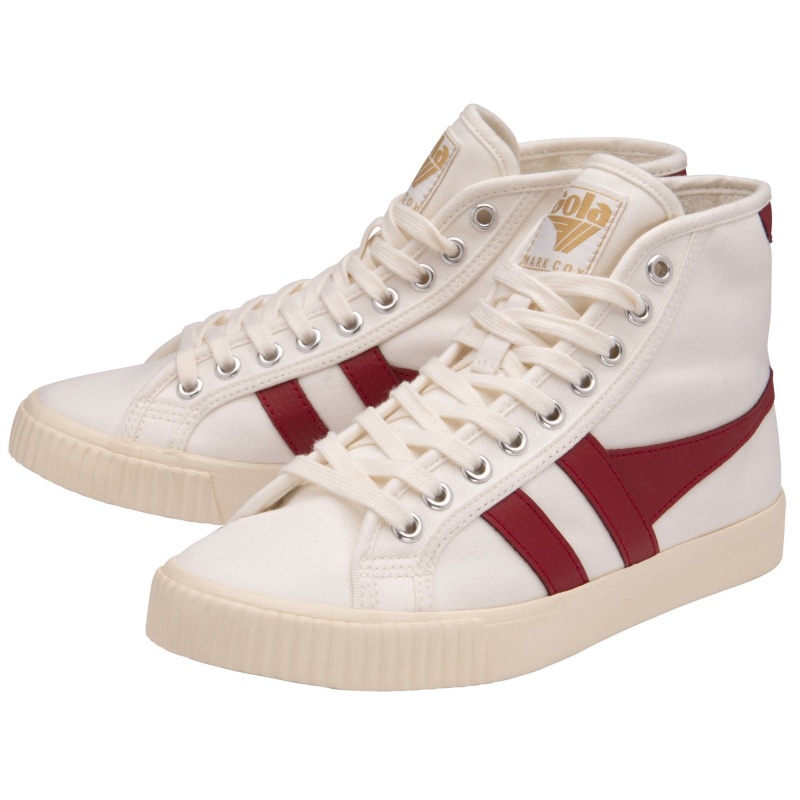 Basket Gola Vegan Classics Tennis High Femme Blanche | 1639-SFORW