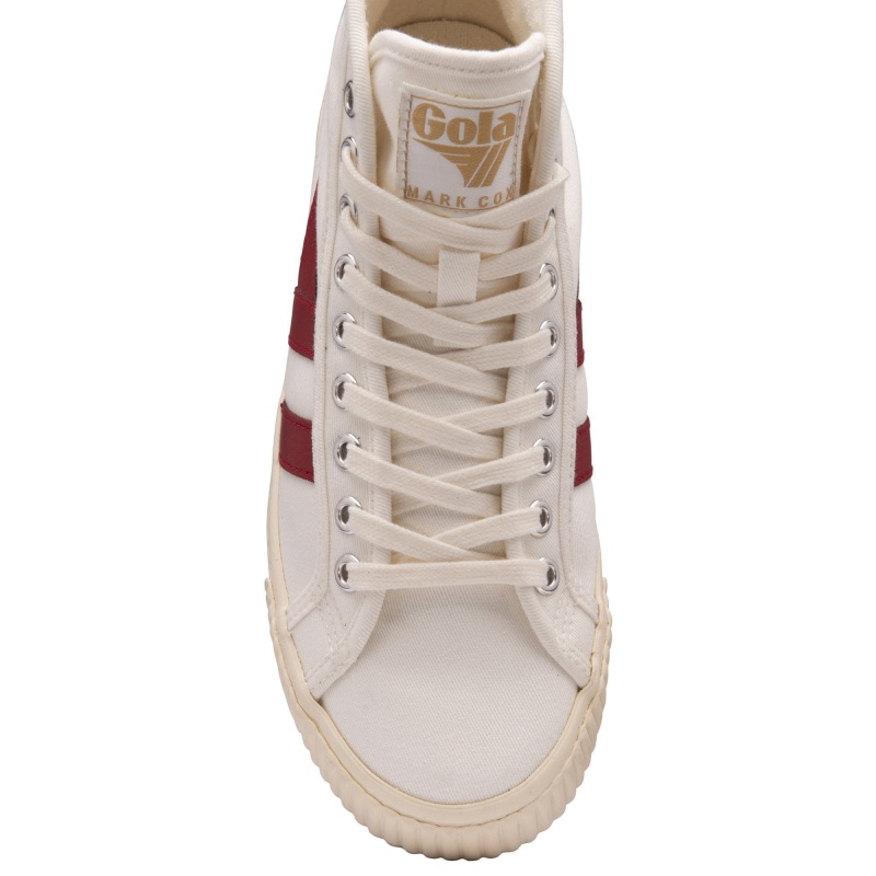 Basket Gola Vegan Classics Tennis High Femme Blanche | 1639-SFORW