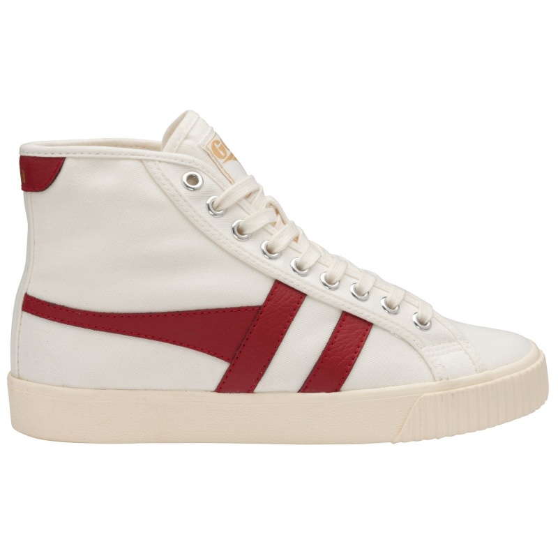 Basket Gola Vegan Classics Tennis High Femme Blanche | 1639-SFORW